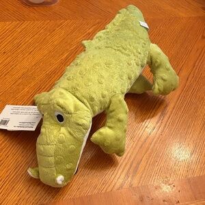 Plush Green Alligator Dog Toy